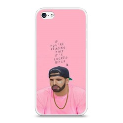 Силиконовый чехол Мем с Дрейком розовый на iPhone 5C