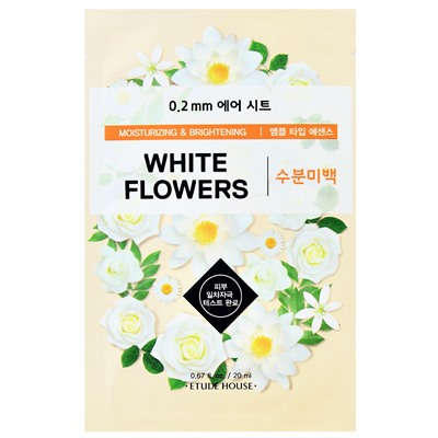 Etude House Тканевая маска для лица Белые цветы 0.2 THERAPY AIR MASK WHITE FLOWERS