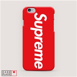 Пластиковый чехол Supreme на красном фоне на iPhone 6