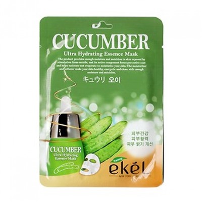 e`kel Маска-салфетка для лица "Огурец" / CUCUMBER Ultra Hydrating Essence Mask