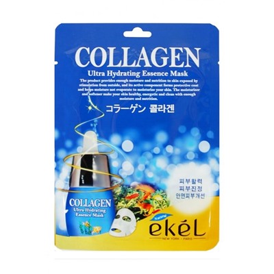 e`kel Маска-салфетка для лица "Коллаген" / COLLAGEN Ultra Hydrating Essence Mask