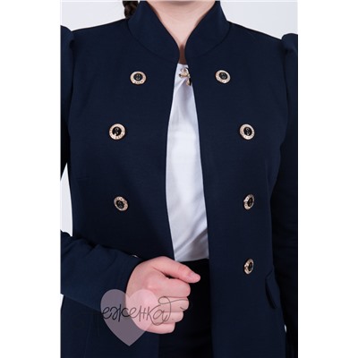 Школьный пиджак ШФ 12 (темно-синий)