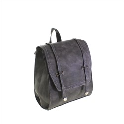 Миниатюрная сумка-рюкзачок Alex_Wang из эко-кожи графитового цвета с переходами.