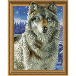 3D Алмазная мозаика, 40х50, круглые стразы TSGJ 1059 Серый волк