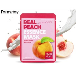 Смягчающая тканевая маска с Персиком FarmStay Real Peach Essence Mask, 23 ml