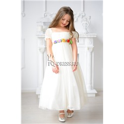 Платье нарядное для девочки "Натали", цвет ваниль