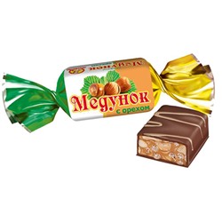 Конфеты шоколадные Медунок с орехом 1. КО "Славянка"