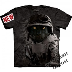 3д футболка пантера солдат