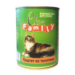 CLAN  FAMILY консервы д/кошек 100г паштет из индейки №21