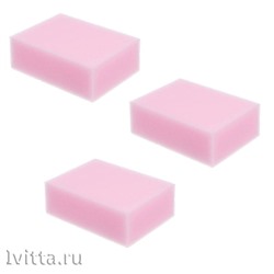 Меламиновая губка розовая 1+1+1