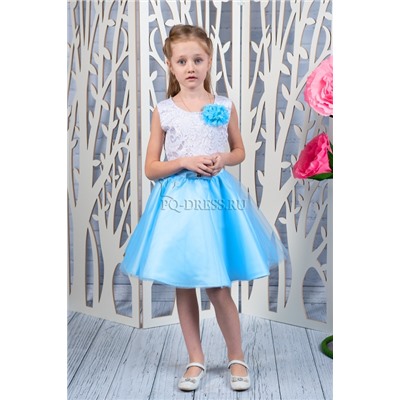 Платье нарядное для девочки Вуаль, цвет голубой