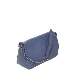 Элегантная женская сумочка через плечо Fernando_Devols из мелкозернистой натуральной кожи голубого цвета.