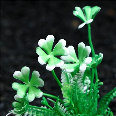Растение искусственное аквариумное, 3 х 9 см, зелёное, 1 шт.