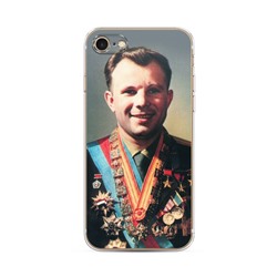 Силиконовый чехол Гагарин 1 на iPhone 8
