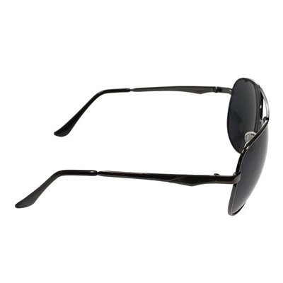 Стильные мужские очки-капли Azur в тёмной оправе с чёрными линзами.