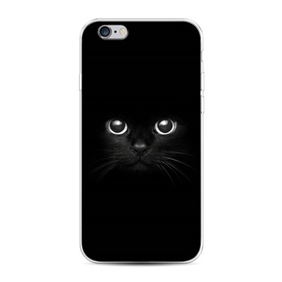 Силиконовый чехол Взгляд черной кошки на iPhone 6S