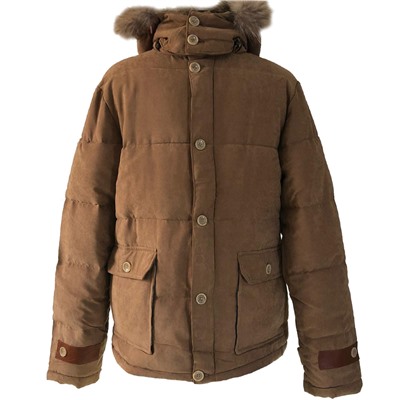 Размер 52. Современная утепленная мужская куртка Adrian горчичного цвета.
