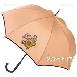 Светло-коричневый зонт-трость ArtRain 1621-05