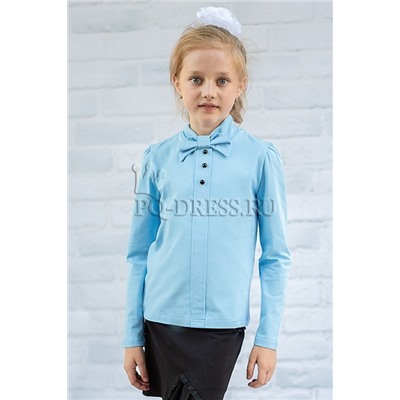 Блузка школьная, арт.661, цвет голубой