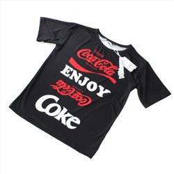 Размер 44-46. Стильная женская футболка Coca-Cola_Enjoy черного цвета.