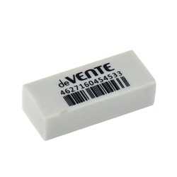 Ластик deVENTE Box, синтетика, 31 х 13 х 9 мм, белый (штрих-код на каждом ластике)