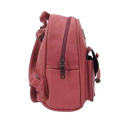 Рюкзак женский с бантиком розовый р-р 20х28х10 арт RM-41