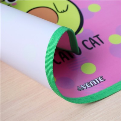 Накладка на стол пластиковая deVENTE Avocato Cat А3, 430 х 290 мм, розовый/зелёный