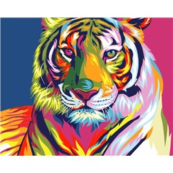 Картина по номерам 40х50 GX 9203 Радужный тигр