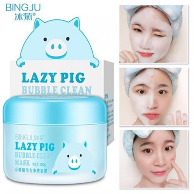 Маска для лица BINGJU Lazy Pig Bubble Clean Mask 100 г оптом