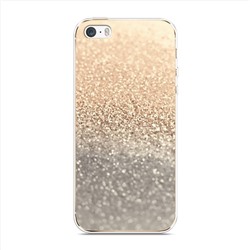 Силиконовый чехол Песок золотой рисунок на iPhone 5/5S/SE