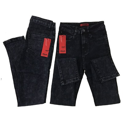 Размер 27. Рост 165-170. Узкие женские джинсы Perry из ткани стрейч высокого качества цвета темный графит.