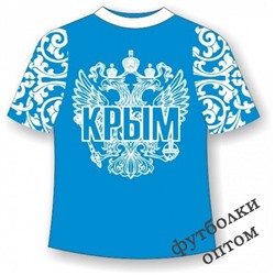 Подростковая футболка хохлома Крым бирюза