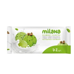 GRASS Влажные антибактериальные салфетки Milana Фисташковое мороженое (72шт)