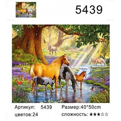 картина по номерам на дереве "Семья лошадей, лучи", 40х50 см