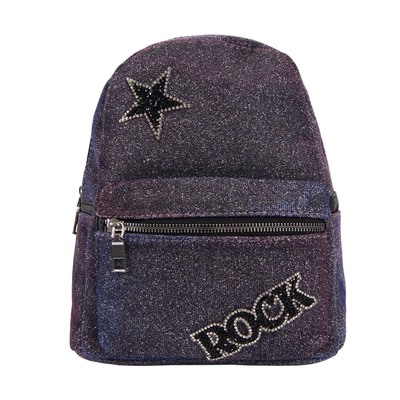 Рюкзак с блестками Рок фиолетовый р-р 27х25х8 арт RM-59