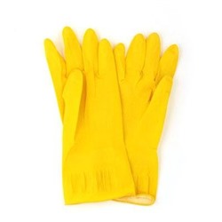 Перчатки резиновые желтые L 447-006