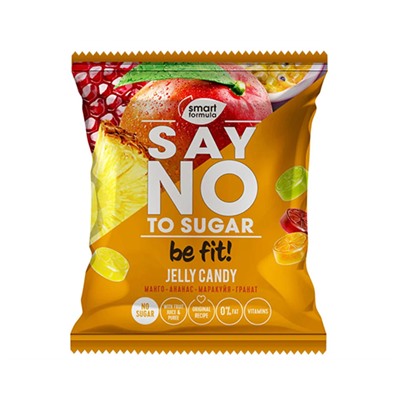 Жевательный мармелад "Smart Formula" Say no to sugar без сахара (манго, ананас, маракуйя, гранат) 70г  вм563