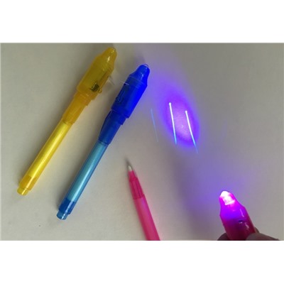 Ручка Invisible Pen с невидимыми чернилами и ультрафиолетовым фонариком
