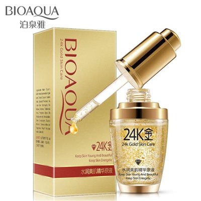 Сыворотка для лица «BIOAQUA» 24K Gold с частицами 24к золота и гиалуроновой кислотой.(0887)