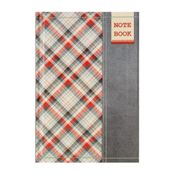 Записная книжка 148 х 102 мм, 120 листов, "Фактура" (Шотландка), твёрдая обложка, магнитная застёжка, глянцевая ламинация, тиснение фольгой