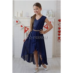 Платье нарядное для девочки арт. ИР-1711, цвет темно-синий