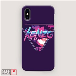 Пластиковый чехол Kenzo фиолетовый на iPhone X (10)