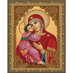 Алмазная мозаика 20х30 CDX 001 Икона Божьей матери Владимирская