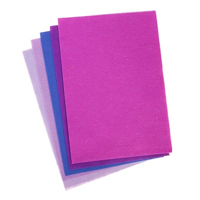 Фетр цветной, набор A4, 2 мм, deVENTE, 5 листов х 5 цветов, «Оттенки фиолетового»