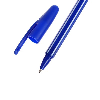 Ручка шариковая "Полоски синий/белый", 0.5 мм, стержень синий