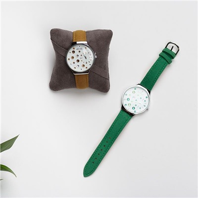 Зеленые часы с кристаллами Swarovski® "Игра солнечной системы"