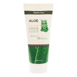 Пенка для умывания с экстрактом алоэ FarmStay Aloe Pure Cleansing Foam 180мл