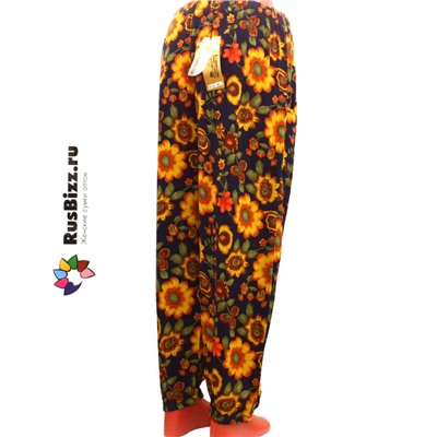 Рост 160-170. Размер 42-48. Легкие летние штаны Summer из бамбукового волокна с оригинальным принтом.