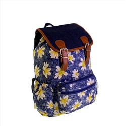 Стильный повседневный рюкзак Lisa_Flower из плотной износостойкой ткани с оригинальным принтом.
