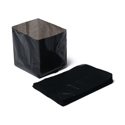 Пакет для рассады, 0.3 л, 8 × 7 см, толщина 50 мкм, с перфорацией, чёрный